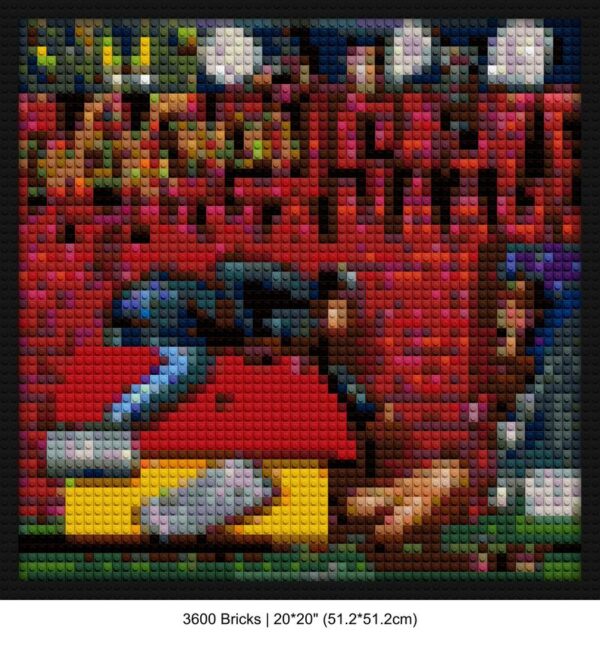 Doggystyle Album handmade brick mosaics | Compatible with LEGO-style bricks | Pixel Brick Art