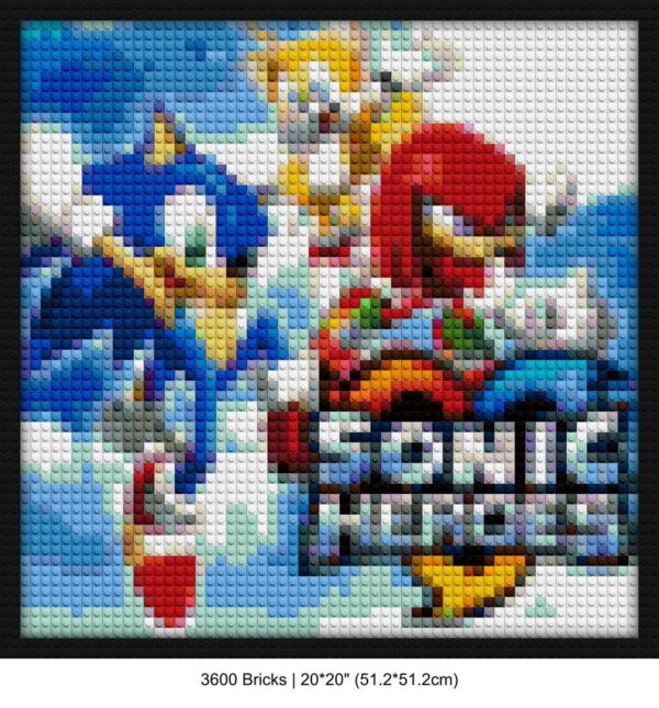 video game art brick block wall decor | Compatible with LEGO-style bricks | Pixel Brick Art