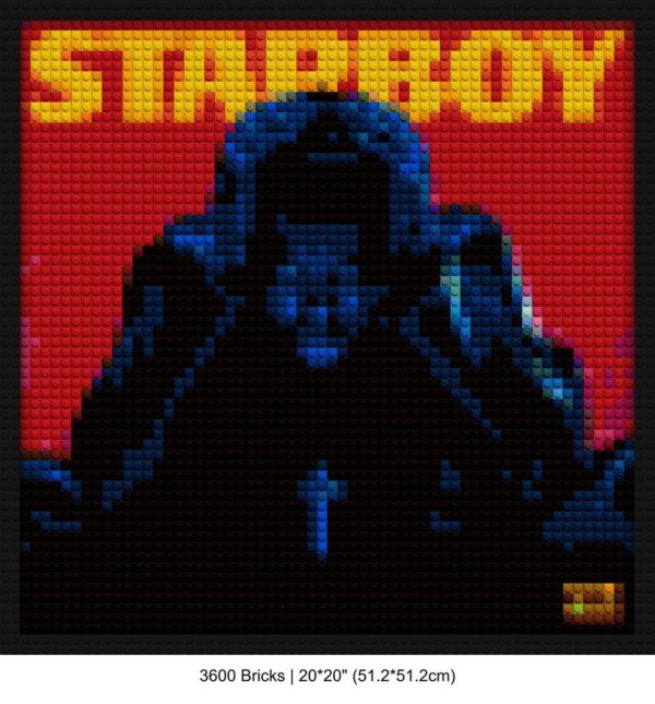 Starboy album building brick art | Compatible with LEGO-style bricks | Pixel Brick Art