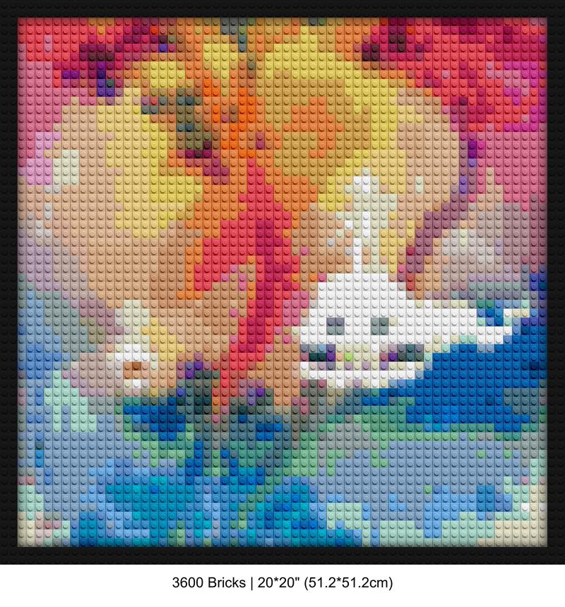 Unique Kids See Ghosts wall decor piece, perfect for creative and modern spaces | Compatible with LEGO-style bricks | Pixel Brick Art