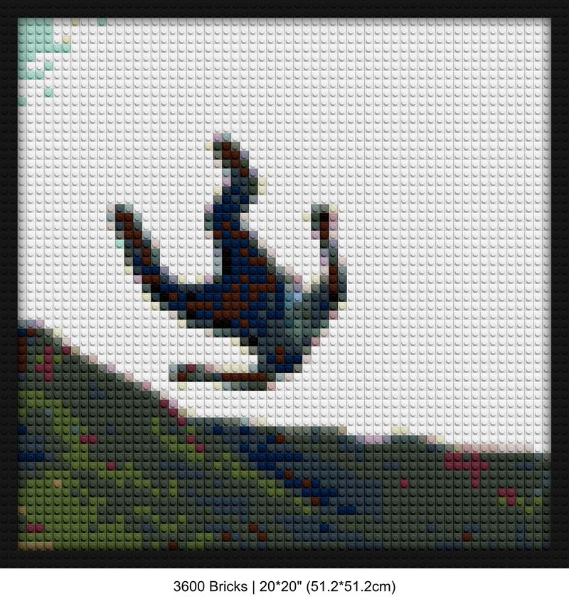 Wolf Album creative brick wall decor | Compatible with LEGO-style bricks | Pixel Brick Art