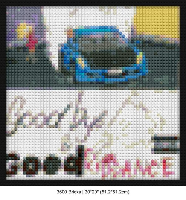 album art DIY brick mosaic | Compatible with LEGO-style bricks | Pixel Brick Art