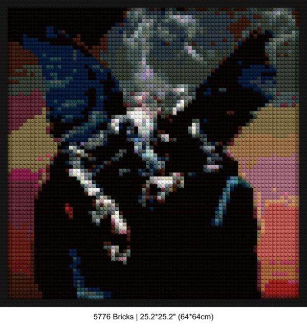 hip-hop albums brick-based pixel art | Compatible with LEGO-style bricks | Pixel Brick Art