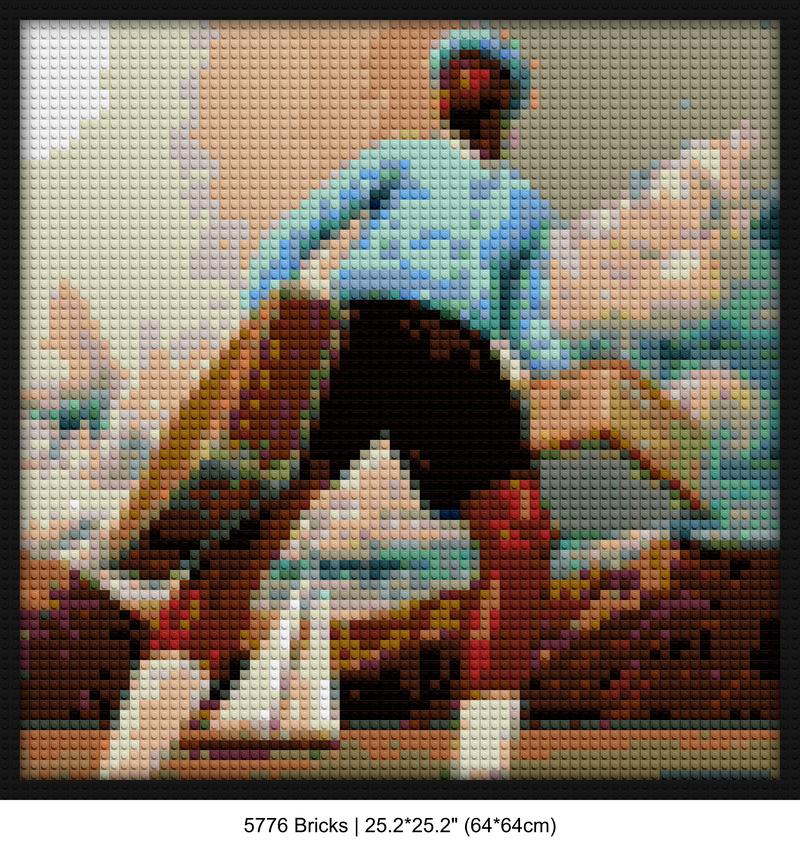 "Tyler The Creator Album-Inspired Wall Art Frame" interlocking brick mosaic | Compatible with LEGO-style bricks | Pixel Brick Art