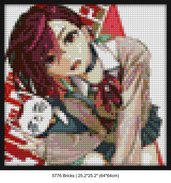 retro gaming accessories LEGO-style DIY wall decor | Compatible with LEGO-style bricks | Pixel Brick Art
