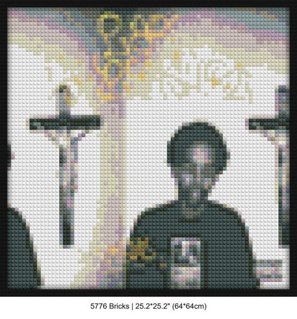 "Doris Earl Sweatshirt Wall Art Frame - Unique Design" pixel-style bricks | Compatible with LEGO-style bricks | Pixel Brick Art