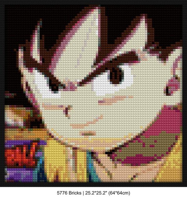 Saiyan designs DIY pixel mosaic | Compatible with LEGO-style bricks | Pixel Brick Art