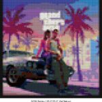gaming culture retro pixel brick art