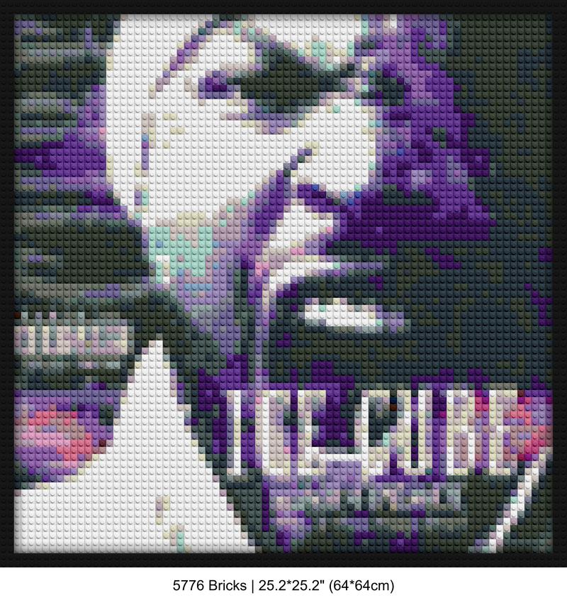 West Coast hip-hop handmade brick mosaics | Compatible with LEGO-style bricks | Pixel Brick Art