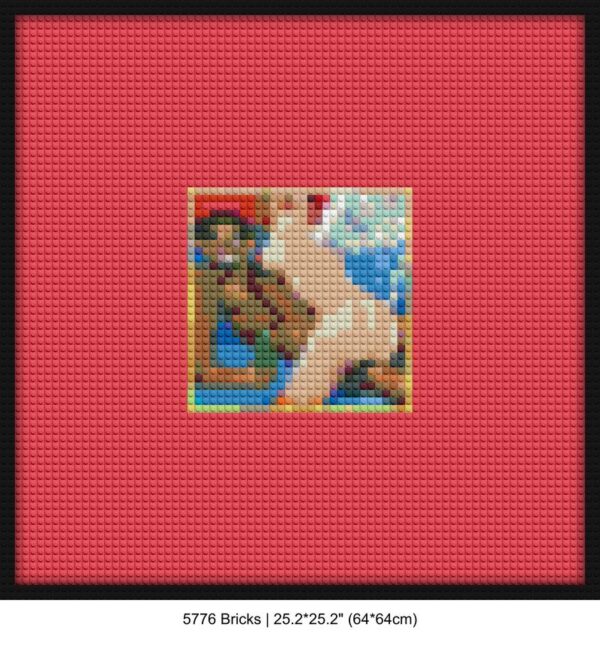 "Kanye West MBDTF Unique Wall Art Frame – Limited" brick-building wall art | Compatible with LEGO-style bricks | Pixel Brick Art