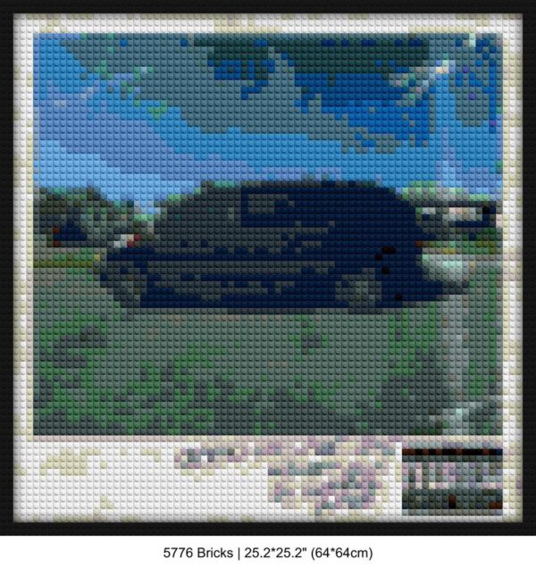 "Kendrick Lamar Good Kid Maad City Wall Art Frame" DIY interlocking bricks | Compatible with LEGO-style bricks | Pixel Brick Art