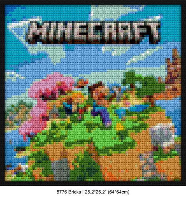 video game design brick-based pixel art | Compatible with LEGO-style bricks | Pixel Brick Art