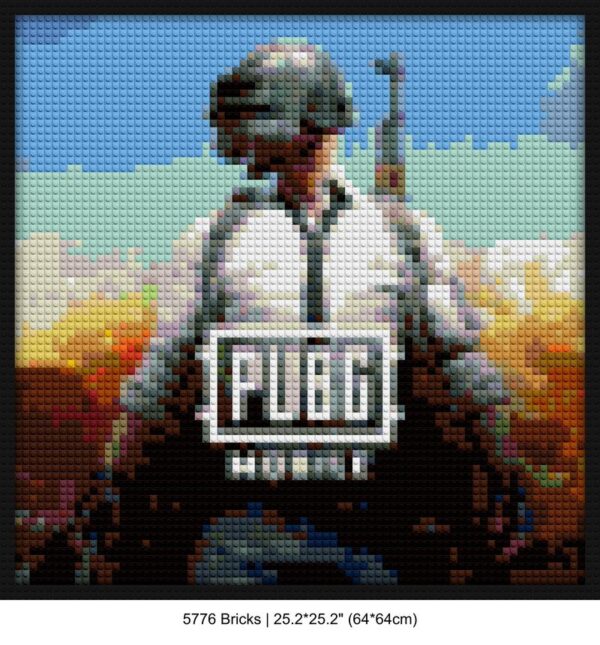 battle royale art brick mosaic art | Compatible with LEGO-style bricks | Pixel Brick Art