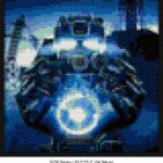 gamer room decor interlocking brick mosaic