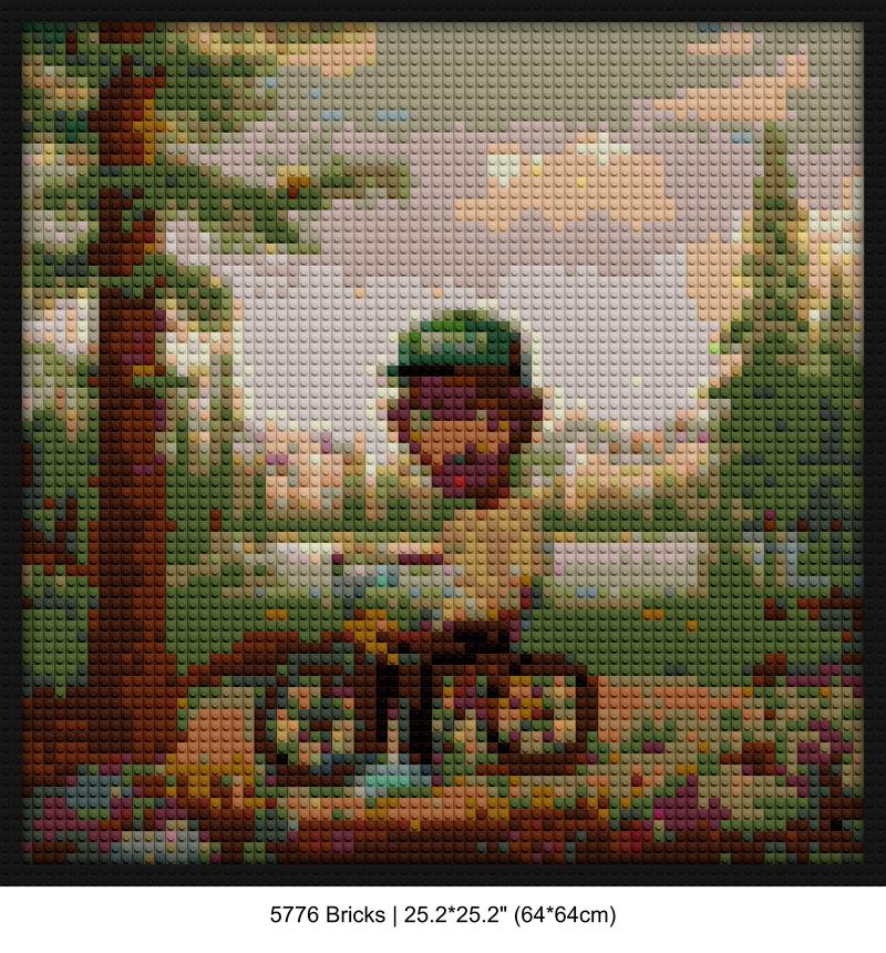 "Wolf Album-Inspired Tyler The Creator Bike Art Frame" DIY interlocking bricks | Compatible with LEGO-style bricks | Pixel Brick Art