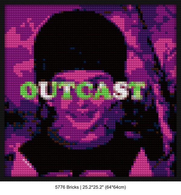 Music Icon pixel-style bricks | Compatible with LEGO-style bricks | Pixel Brick Art