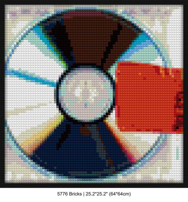 "Yeezus Kanye West Inspired Wall Art Frame - DIY Kit" LEGO-compatible mosaic kits | Compatible with LEGO-style bricks | Pixel Brick Art