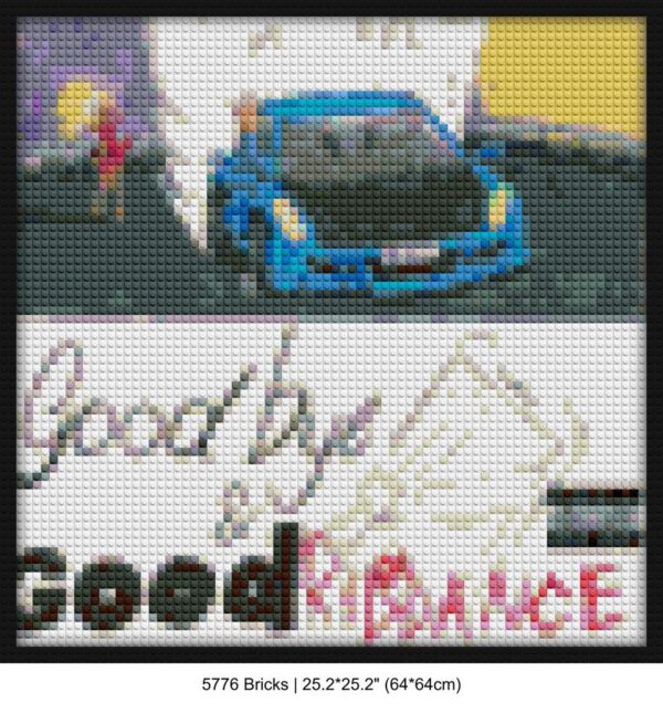 Goodbye & Good Riddance brick-based pixel art | Compatible with LEGO-style bricks | Pixel Brick Art