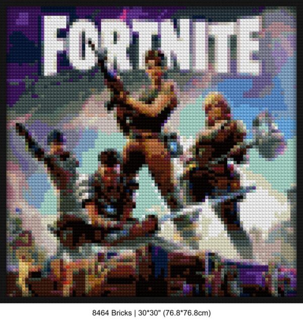 battle royale theme brick-based pixel art | Compatible with LEGO-style bricks | Pixel Brick Art