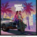 Rockstar Games brick wall art