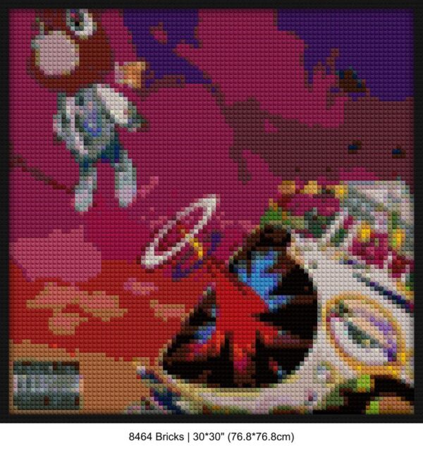 rap culture interlocking brick mosaic | Compatible with LEGO-style bricks | Pixel Brick Art