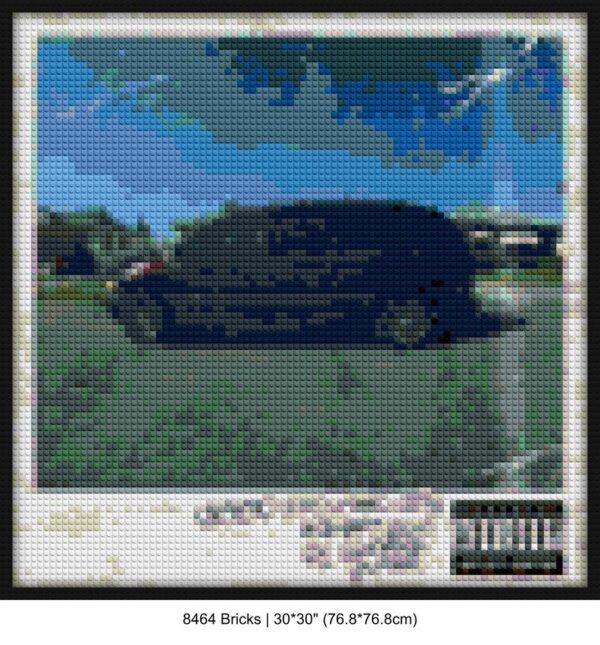 rap music art brick-based pixel art | Compatible with LEGO-style bricks | Pixel Brick Art