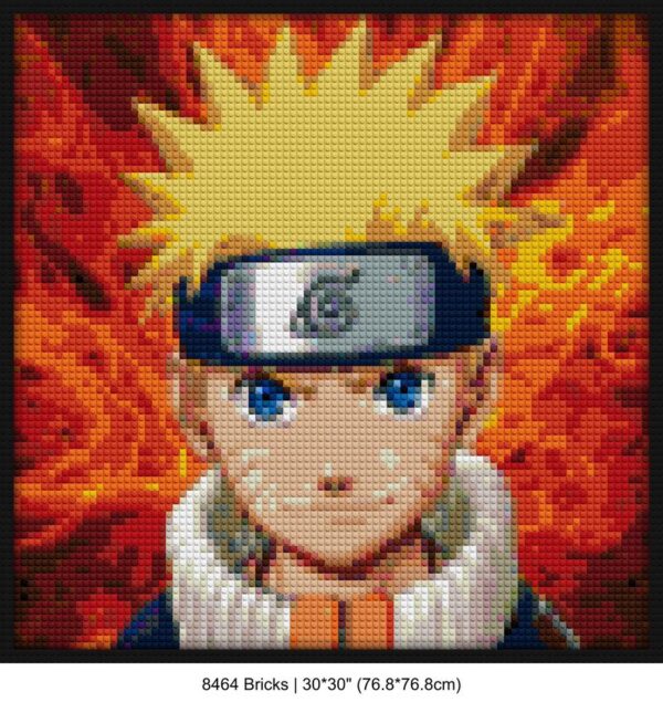 anime artwork pixel brick art | Compatible with LEGO-style bricks | Pixel Brick Art