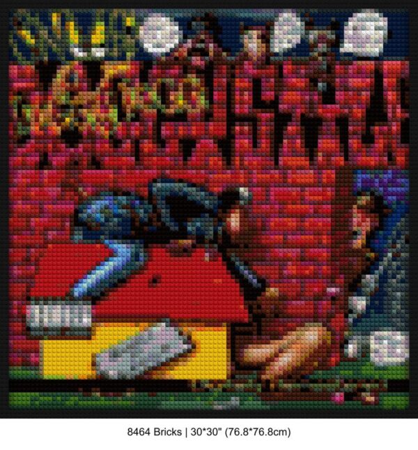 Rap Music Memorabilia LEGO-style DIY wall decor | Compatible with LEGO-style bricks | Pixel Brick Art