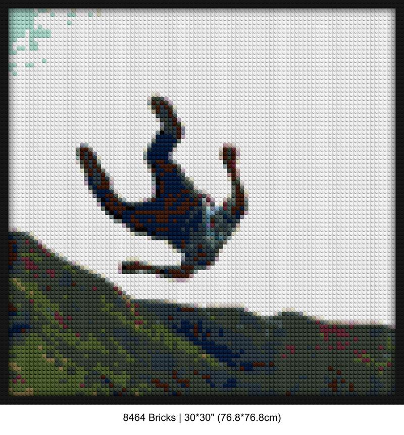 Music Wall Art brick-inspired artwork | Compatible with LEGO-style bricks | Pixel Brick Art