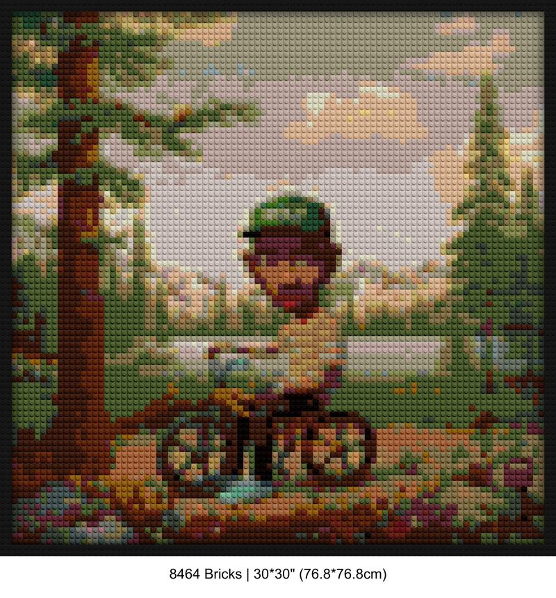 music album art custom brick portraits | Compatible with LEGO-style bricks | Pixel Brick Art