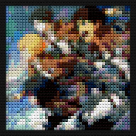 Attack on Titan diy brick mosaic | Compatible with LEGO-style bricks | Pixel Brick Art