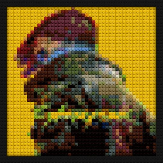 CYBERPUNK Cover2 pixel-style bricks | Compatible with LEGO-style bricks | Pixel Brick Art