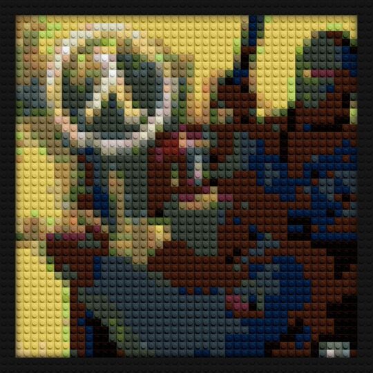 Counter Strike cover pixel brick art | Compatible with LEGO-style bricks | Pixel Brick Art