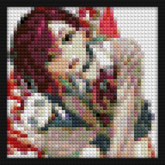 Dan Da Dan MOMO creative brick wall decor | Compatible with LEGO-style bricks | Pixel Brick Art