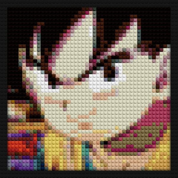 Dragon ball daima block mosaic design | Compatible with LEGO-style bricks | Pixel Brick Art