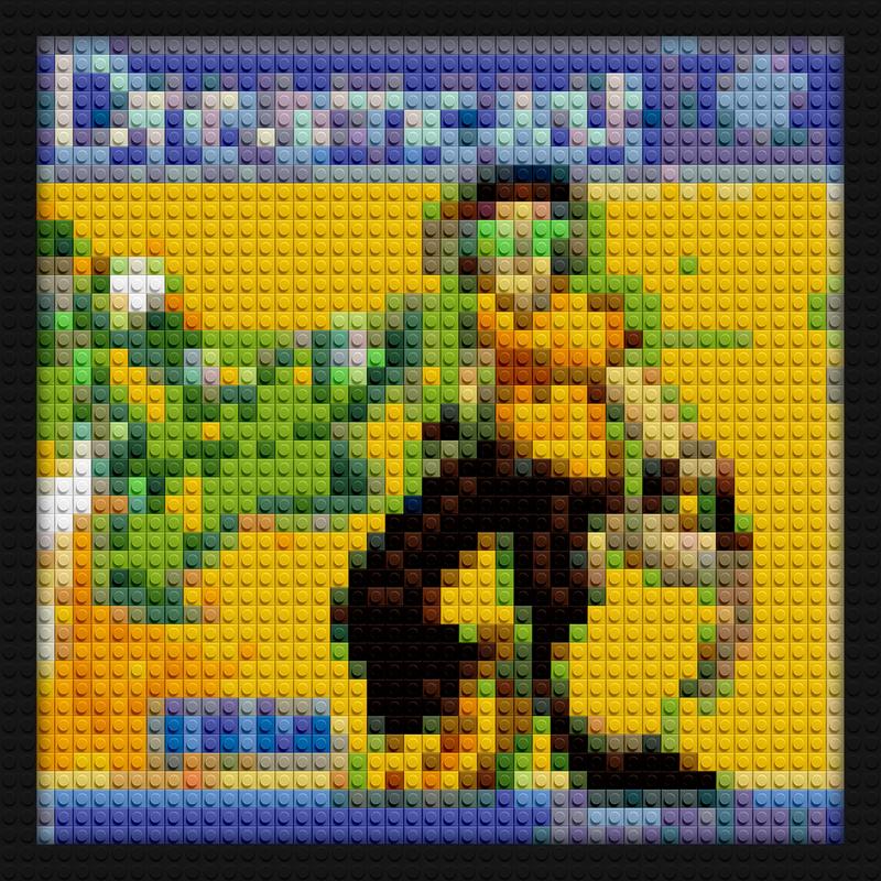 Jet Set Radio creative brick wall decor | Compatible with LEGO-style bricks | Pixel Brick Art