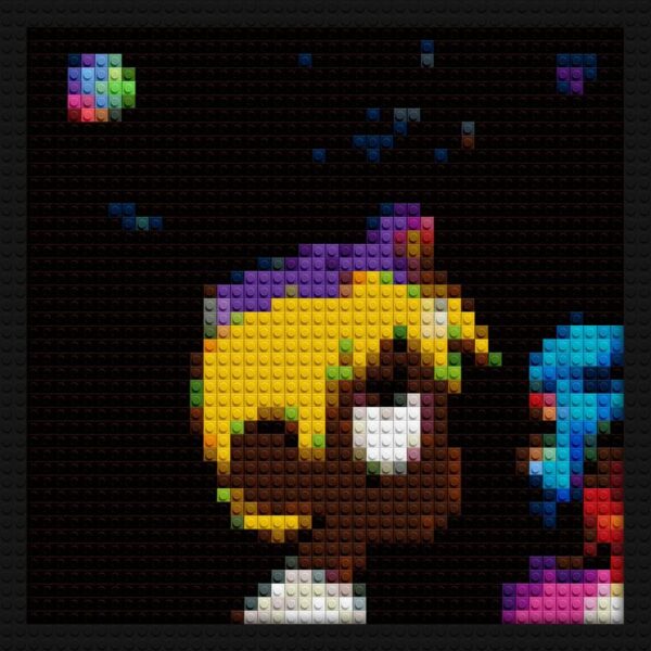 Lil Uzi Cool Lil Uzi Vert pixel-style bricks | Compatible with LEGO-style bricks | Pixel Brick Art