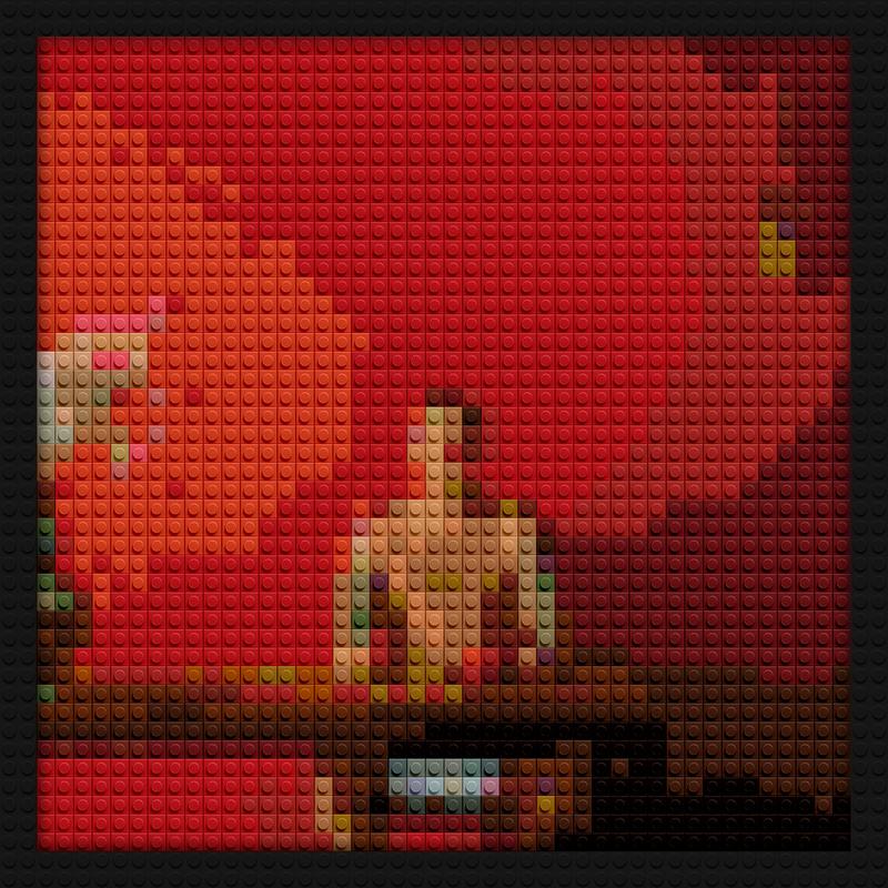 Mac Miller Watching Movies With The Sound Off retro pixel brick art | Compatible with LEGO-style bricks | Pixel Brick Art