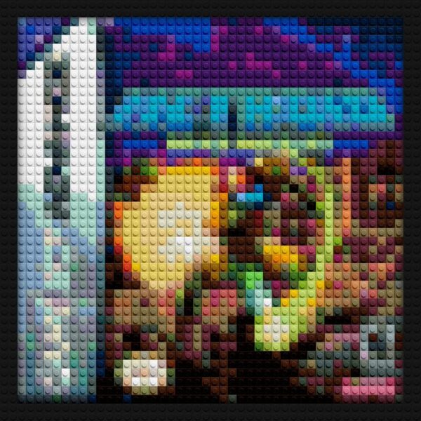 Metroid Zero Mission pixel brick art