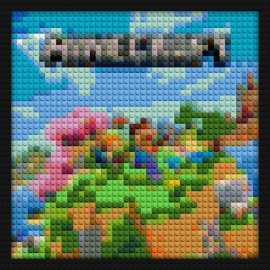 Minecraft diy brick mosaic | Compatible with LEGO-style bricks | Pixel Brick Art