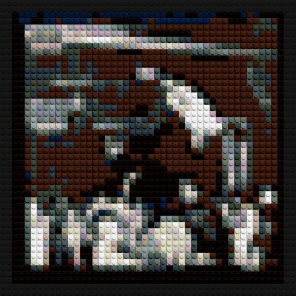 Playboi Carti Die Lit handmade brick mosaics | Compatible with LEGO-style bricks | Pixel Brick Art