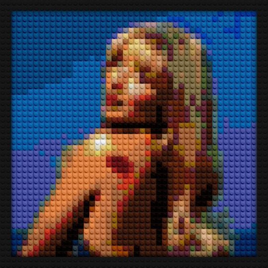 SABRINA CARPENTERS interlocking brick mosaic | Compatible with LEGO-style bricks | Pixel Brick Art