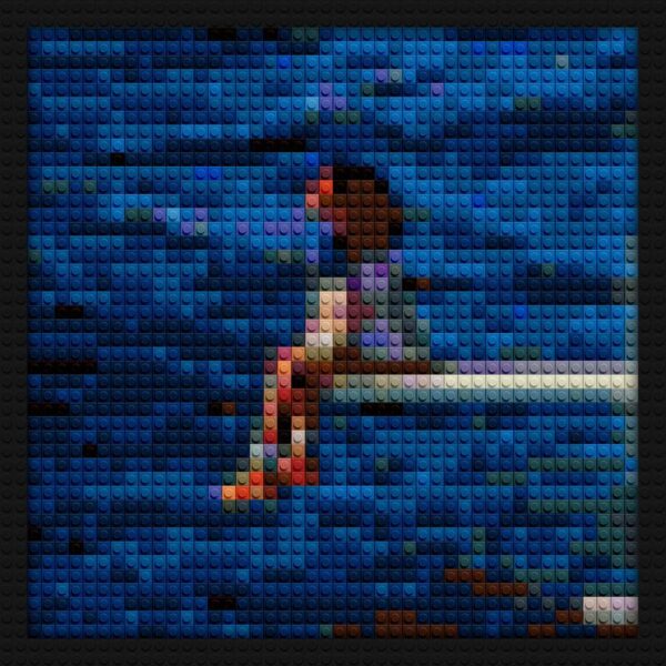 SZA SOS interlocking brick mosaic