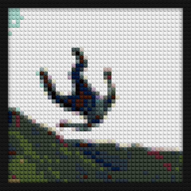Tyler The creator Wolf 10 Years Anniversary lego style diy wall decor | Compatible with LEGO-style bricks | Pixel Brick Art
