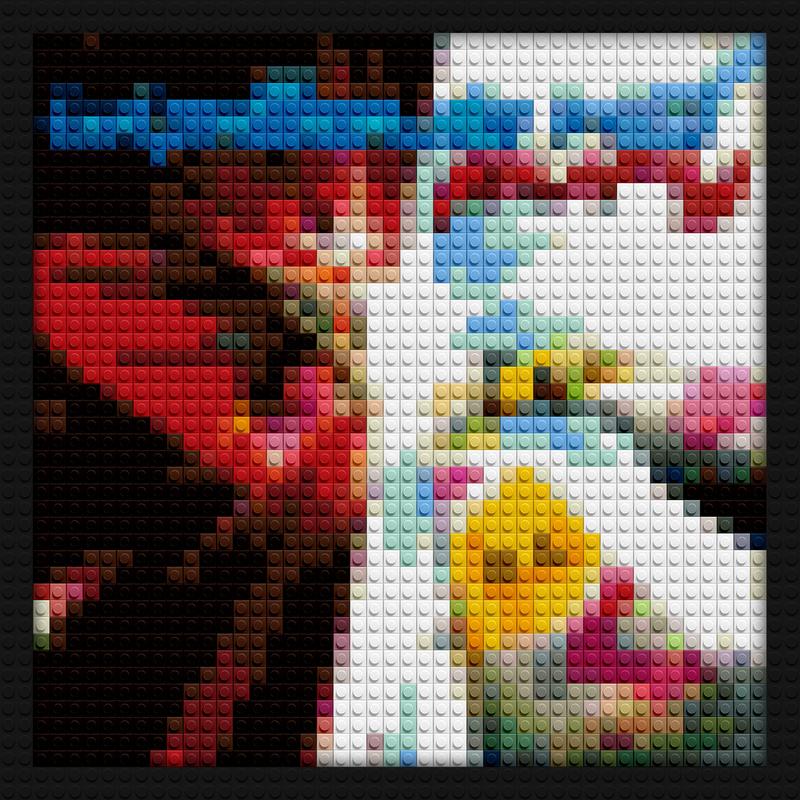 Wipout Fure HD creative brick wall decor | Compatible with LEGO-style bricks | Pixel Brick Art