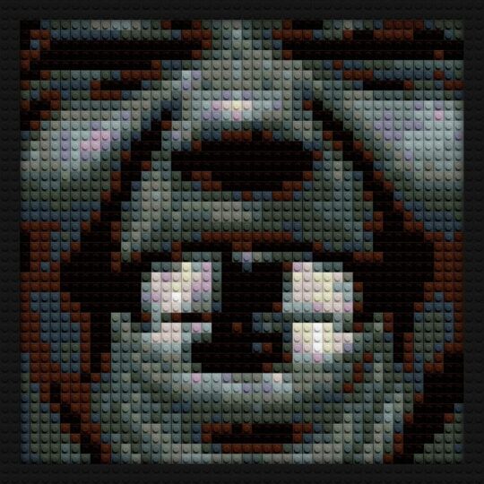 YZY BULLY block mosaic design | Compatible with LEGO-style bricks | Pixel Brick Art