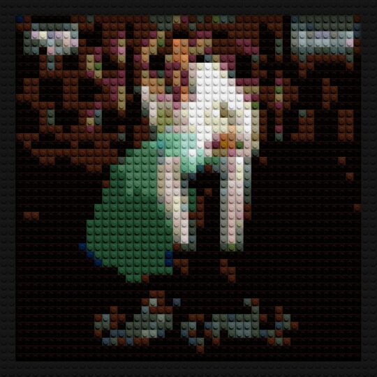 nas-life-is-good-hip-hop-decor pixel brick art | Compatible with LEGO-style bricks | Pixel Brick Art