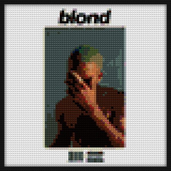 Frank Ocean Blond building brick art | Compatible with LEGO-style bricks | Pixel Brick Art