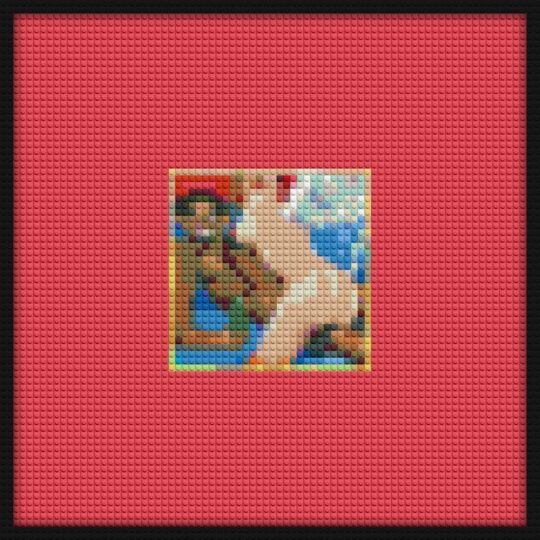 Kanye West MBDTF building brick art | Compatible with LEGO-style bricks | Pixel Brick Art