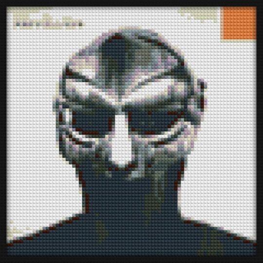 MF DOOM Album Cover building brick art | Compatible with LEGO-style bricks | Pixel Brick Art